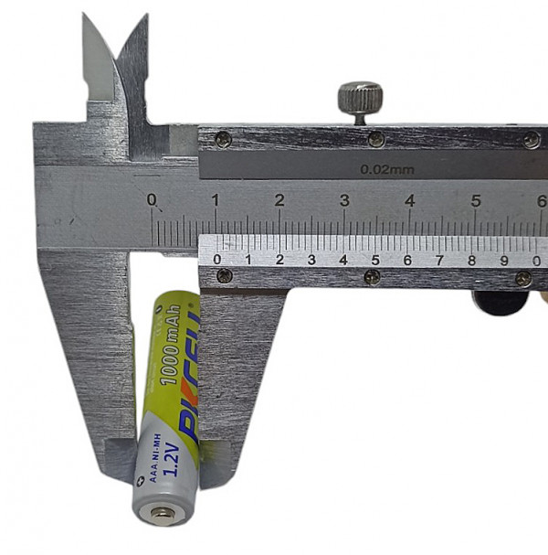 Диаметр аккумулятора - 10мм