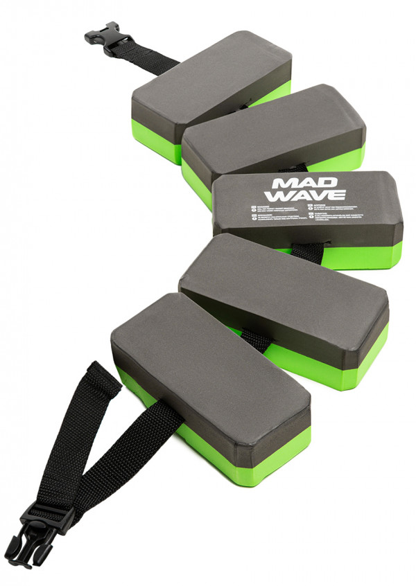 Пояс BELT FOR TRAINING для обучения плаванию от известного производителя MAD WAVE. Состоит из пяти секций. Помогает вашему ребенку чувствовать себя увереннее и безопаснее в воде.