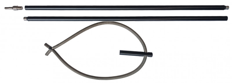 После разбора представляет собой два колена и ручку с резиновой петлей.