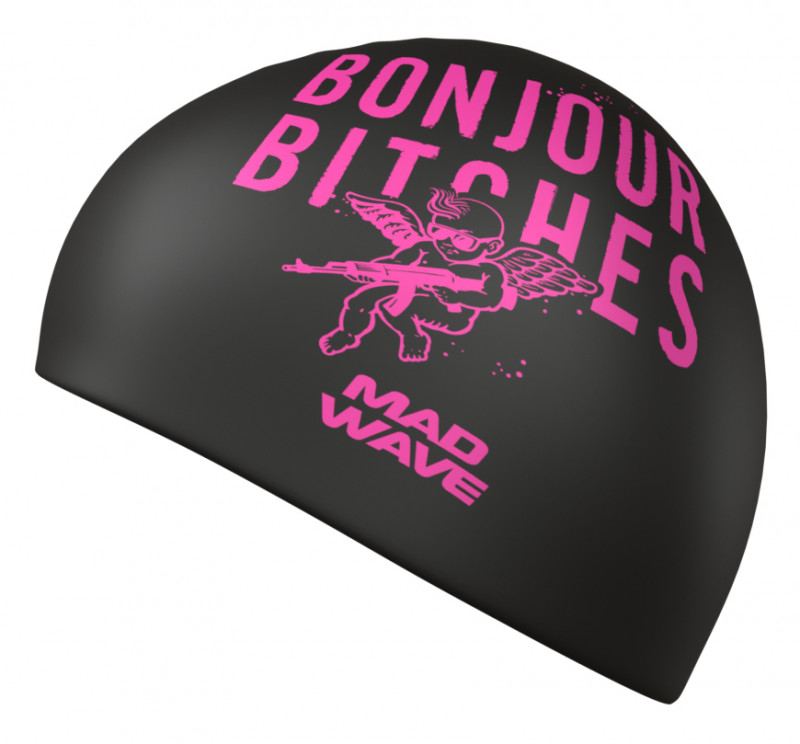 Шапка хорошо тянется, плотно облегает голову, не электризует и не тянет волосы, предотвращая их попадание в глаза и под детали очков или купальника. Универсальный размер шапочки подходит и взрослым, и детям.