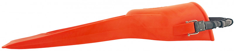 Ребра жесткости четко передают усилие от ноги к лопасти, повышая КПД гребка.