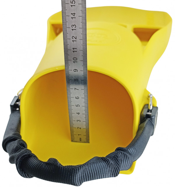 Высота подъема колоши по центру размера XXL - около 9см.