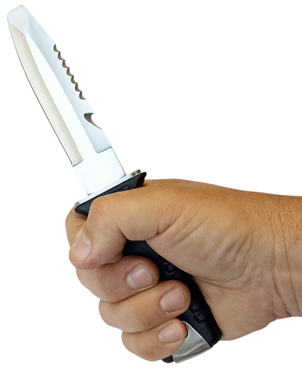 Брутальный подводный нож «TALONS» подходит для дайвинга, подводной охоты или бытового применения.