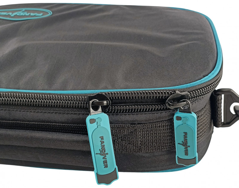 Молния оснащена двумя встречными собачками для удобства доступа к содержимому.