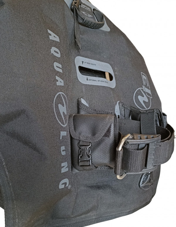 Дополнительные балансировочные кармашки на баллонном ремне (до 2кг вместимостью каждый).