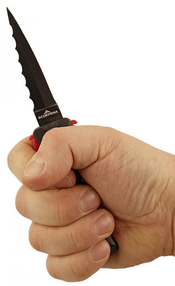 Качественный и компактный нож для подводного плавания «СКОРПЕНА A2+» от одноименного российского производителя.