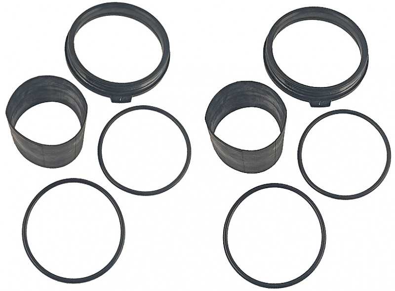 Комплект перчаточной части состоит из двух пластиковых колец, четырех прижимных О-рингов, двух резиновых накладок из автомобильной камеры.