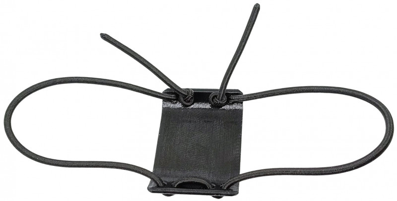 Длина резинок быстро и легко регулируется - просто потяните за торчащие свободные концы, и держатель с прибором прижмется к руке плотнее.