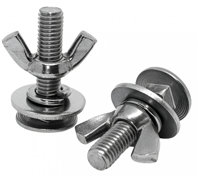 Комплект профессиональных нержавеющих болтов с гайкой-барашком для сборки дайверского компенсатора плавучести.
