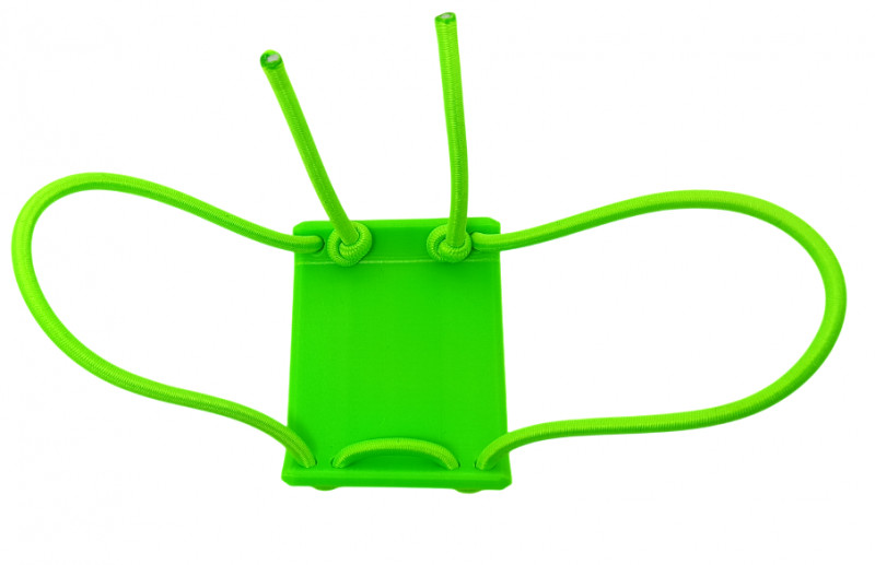 Длина резинок быстро и легко регулируется - просто потяните за торчащие свободные концы, и держатель с прибором прижмется к руке плотнее.