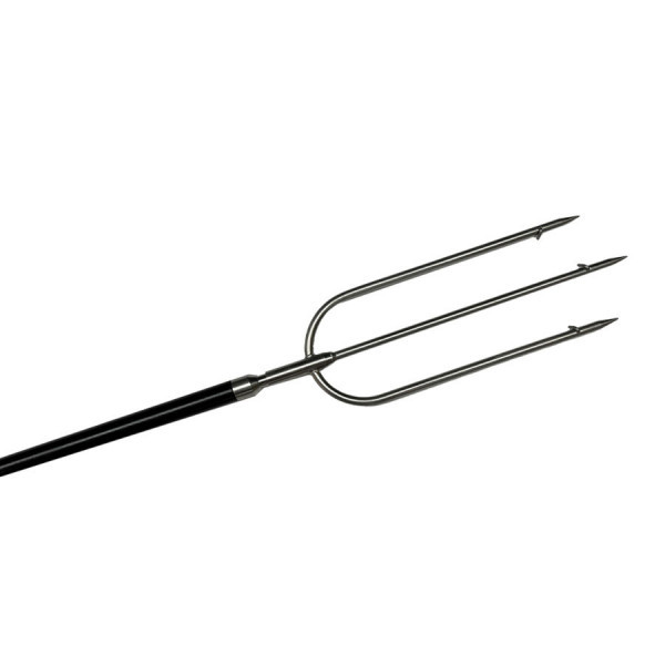 В наборе уже идет мощный трезубец с флажками и пулевидной заточкой. Хорошо проникает под чешую даже крупной рыбы. Трезубец увеличивает площадь поражения и упрощает прицеливание по рыбе.