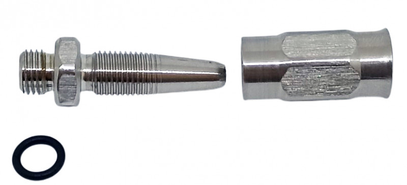 Состоит из двух частей «папа», «мама» и О-ринга.