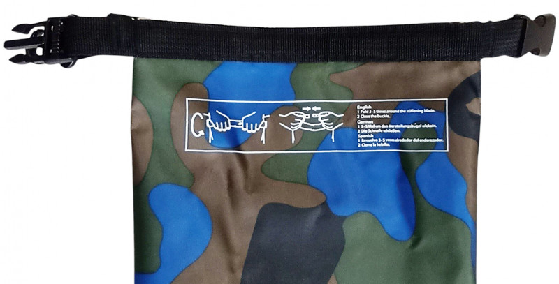 Верх мешка сворачивается на 2-3 оборота, создает надежный барьер и обеспечивает многократное использование без потери герметичности.