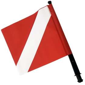 Сигнальный флаг «ЧЕЛОВЕК ПОД ВОДОЙ» для буя
