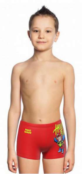 Плавки-шорты детские «SUBMARINE» для бассейна, красные