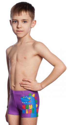 Плавки-шорты детские «SUBMARINE» для бассейна, фиолетовые