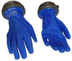 Кольца 90мм для установки на вклеенные манжеты + перчатки синие, р-р XL