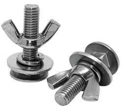 Комплект профессиональных нержавеющих болтов с гайкой-барашком для сборки дайверского компенсатора плавучести.