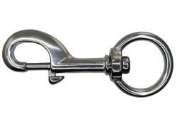 Карабин с поворотным кольцом и пружинной защелкой - универсальный инструмент, применяемый в подводном плавании для крепления различных аксессуаров.